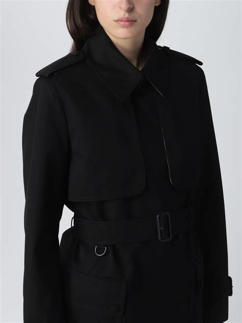 cappotto burberry donna nero collo alto|Trench Heritage Waterloo lungo (Nero) .